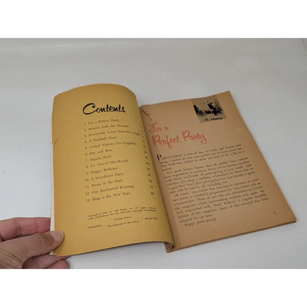 Vintage Party Perfect Hostess Party Planning Book Gay Head Halloween 50s 60s